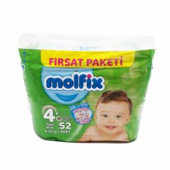 پوشک مولفیکس ترک 4 پلاس چسبی تعداد 52 عددی