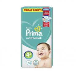 پوشک پریما ۴ پلاس بسته ۵۰ عددی