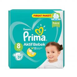پوشک پریما ۸ در بسته ۳۱ عددی