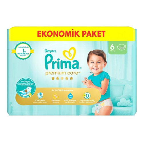 پوشک پریما پمپرز سایز 6 بسته 35 عددی