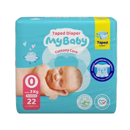 پوشک مای بی بی سایز0 بسته 22 عددی