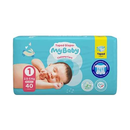 پوشک مای بی بی سایز1 بسته 40 عددی
