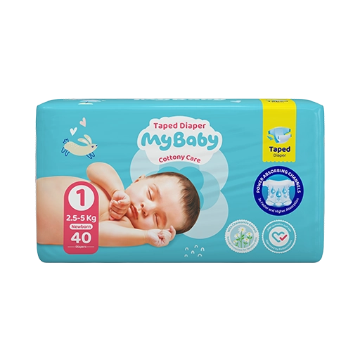 پوشک مای بی بی سایز1 بسته 40 عددی