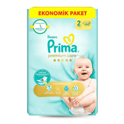پوشک پریما پمپرز سایز 2 بسته 60 عددی