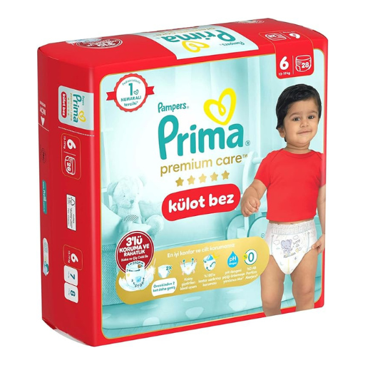 پوشک شورتی پریما پمپرز سایز 6 بسته 28 عددی